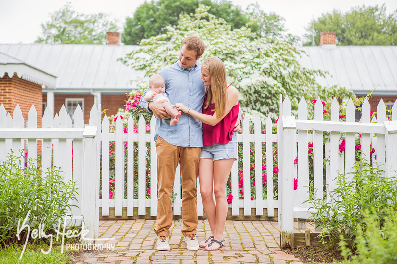 Nick, Lindsay, and their sweet boy Jackson at the Carroll County Farm Museum, Westminster, Maryland by Kelly Heck Photography