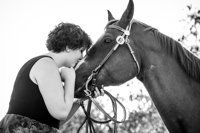 Chloe and Michele with horses Joey and Wilbur - Thurmont, Maryla