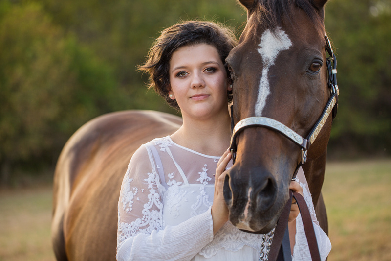 Chloe and Michele with horses Joey and Wilbur - Thurmont, Maryla