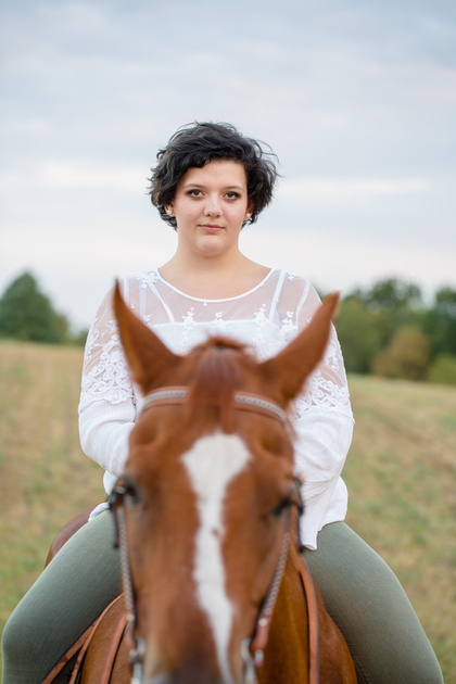 Chloe and Michele with horses Joey and Wilbur - Thurmont, Maryla